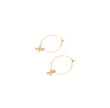 Mini CZ Cross Hoops (Gold Filled)